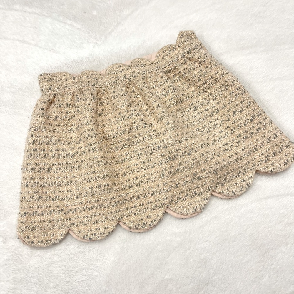 Janie and Jack Size 4 SPARKLE BOUCLE TWEED SKIRT SPRING PINK